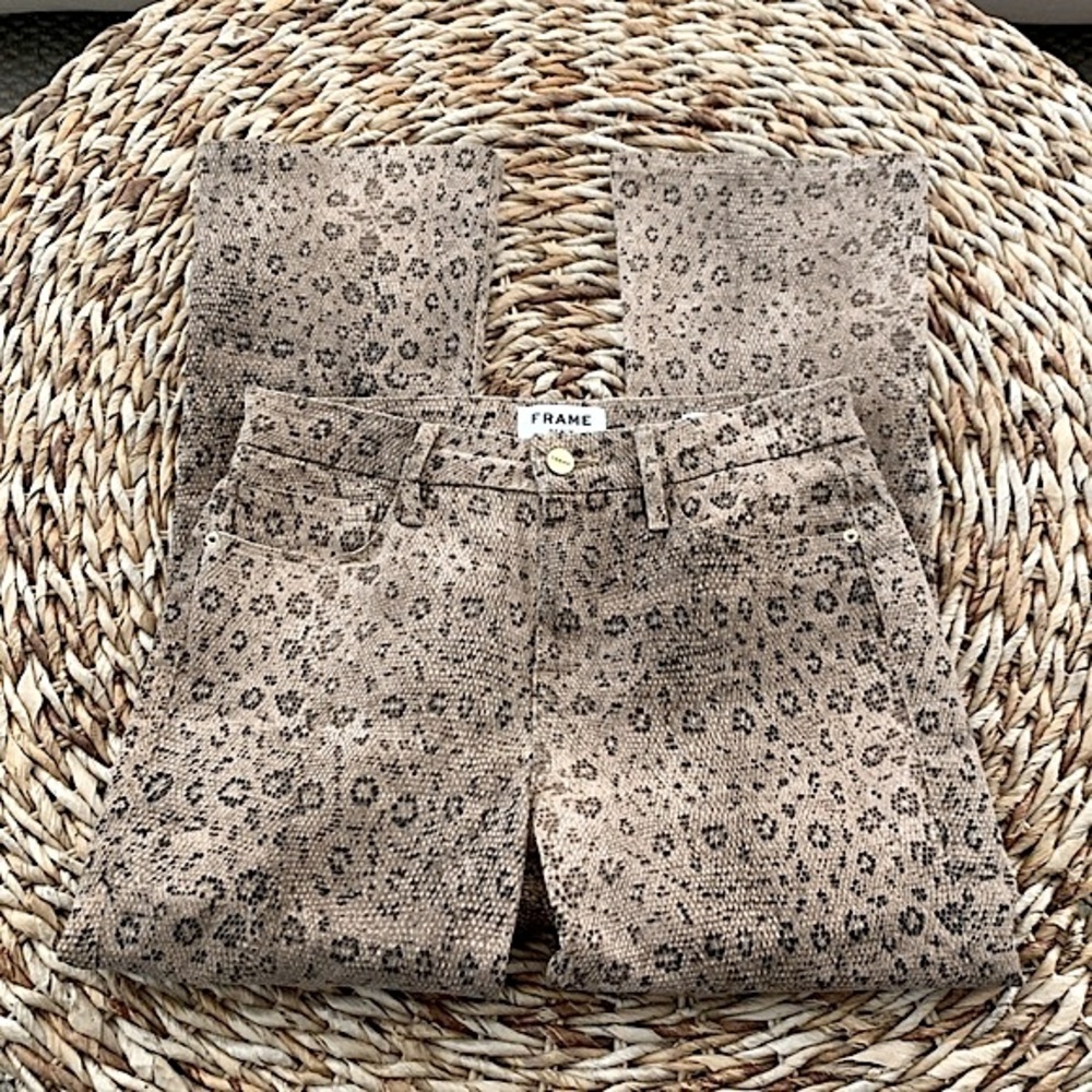 Frame Le Crop Mini Boot In Python Print - image 5